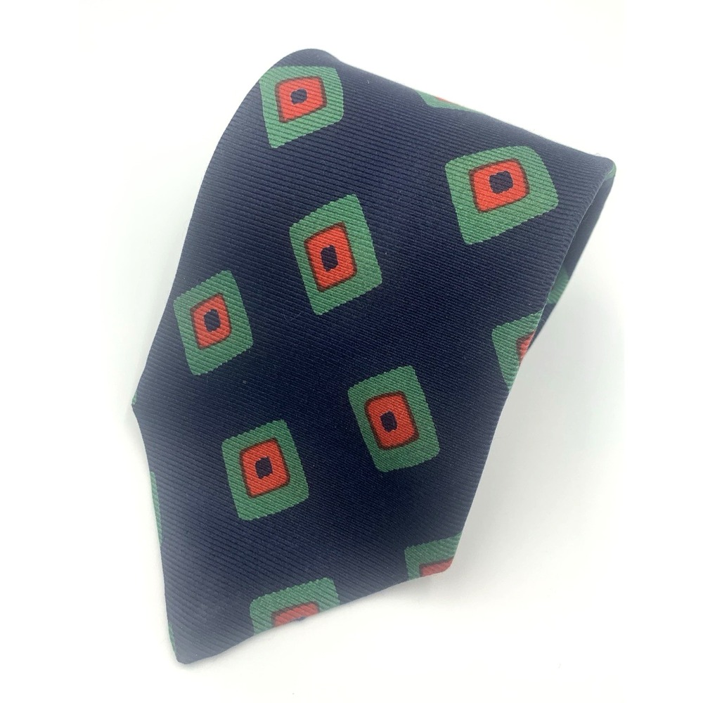 FACONNABLE‎ Geometric 100% Silk Men's Tie - Made in France - 61" x 3 3/4"